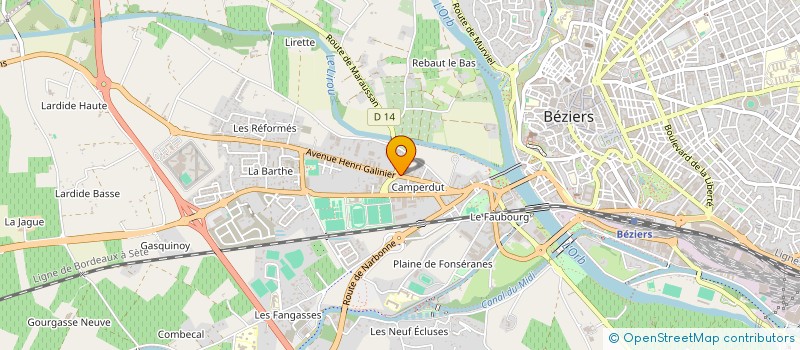 localisation de l'entreprise VB IMMOBILIER à BEZIERS