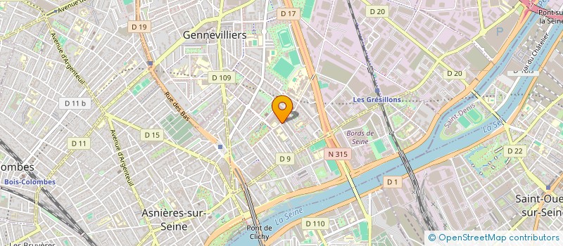 localisation de l'entreprise VB INFORMATIQUE à GENNEVILLIERS