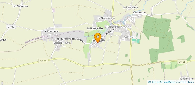 localisation de l'entreprise VB MARKETING à SAINT-CHRISTOPHE