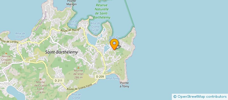 localisation de l'entreprise VB REAL ESTATE  SAINT-BARTHELEMY