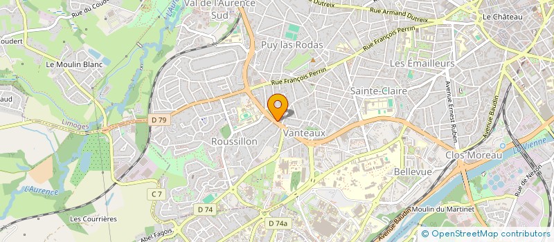 localisation de l'entreprise VB SPORT SANTE à LIMOGES