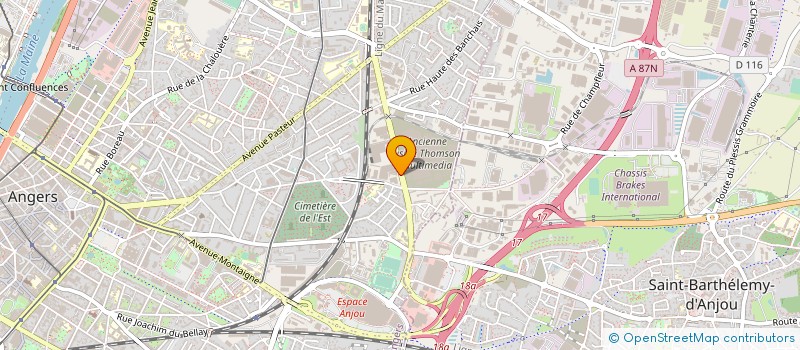 localisation de l'entreprise VBA INVEST à ANGERS