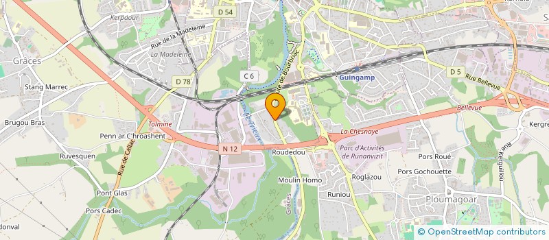 localisation de l'entreprise VBC ASSOCIES  GUINGAMP