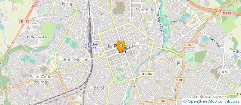 localisation de l'entreprise VBD OPTIQUE à LA ROCHE-SUR-YON