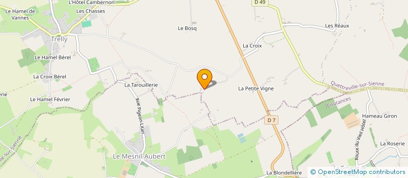 localisation de l'entreprise VBENTREPRISE  QUETTREVILLE-SUR-SIENNE