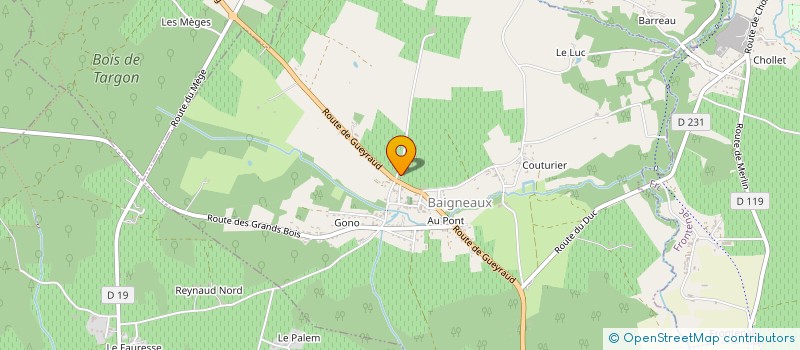 localisation de l'entreprise VBF TRANSPORTS à BAIGNEAUX