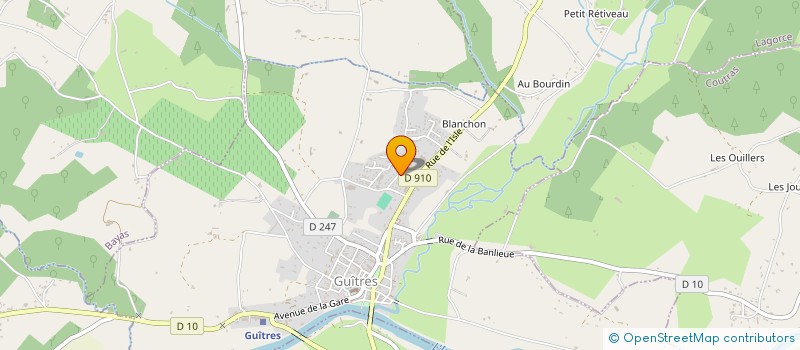 localisation de l'entreprise VBFL BOULANGERIE  GUITRES