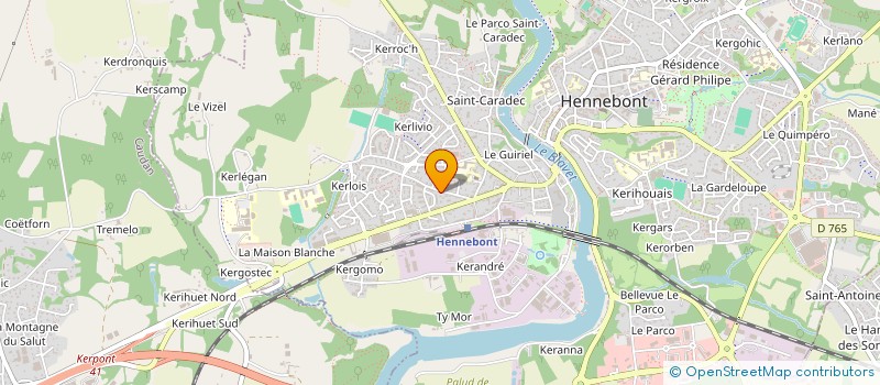 localisation de l'entreprise VBRH IMMOBILIER  HENNEBONT