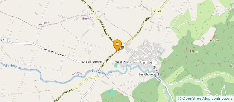 localisation de l'entreprise VBV  BARBIERES