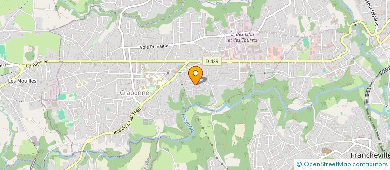 localisation de l'entreprise VC HOLDING  CRAPONNE