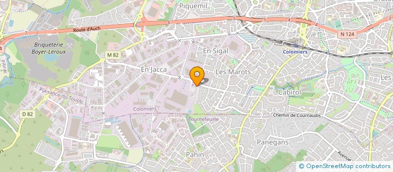 localisation de l'entreprise VCA à COLOMIERS