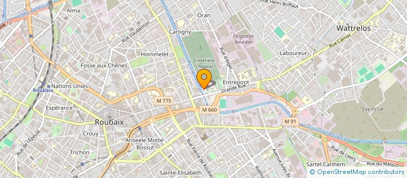 localisation de l'entreprise VCF NORD PICARDIE à ROUBAIX