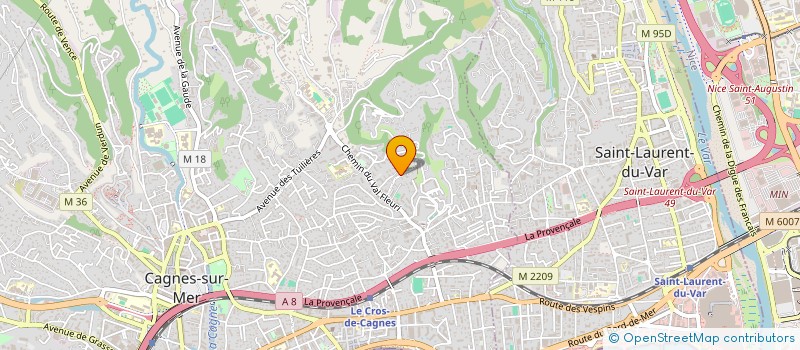 localisation de l'entreprise VCHB à CAGNES-SUR-MER