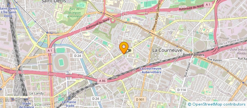 localisation de l'entreprise VCITY à LA COURNEUVE