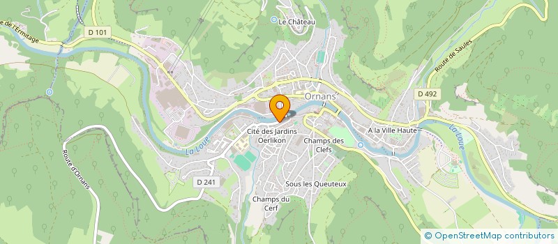 localisation de l'entreprise VCP GROUPE à ORNANS