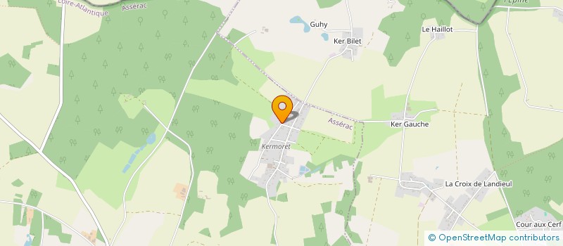 localisation de l'entreprise VD COUVERTURE à ASSERAC