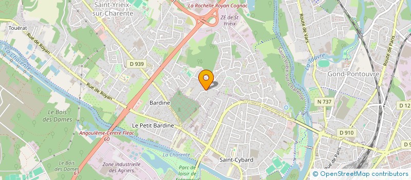 localisation de l'entreprise VD IMMO à SAINT-YRIEIX-SUR-CHARENTE