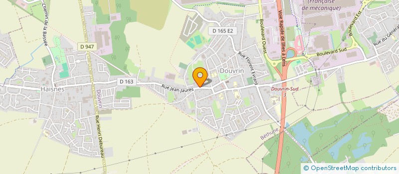 localisation de l'entreprise VD INVEST  DOUVRIN