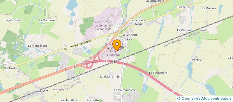 localisation de l'entreprise VD LOC AQUITAINE à AUBIGNY-LES CLOUZEAUX
