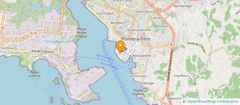 localisation de l'entreprise VD PATRIMOINE à POINTE-A-PITRE