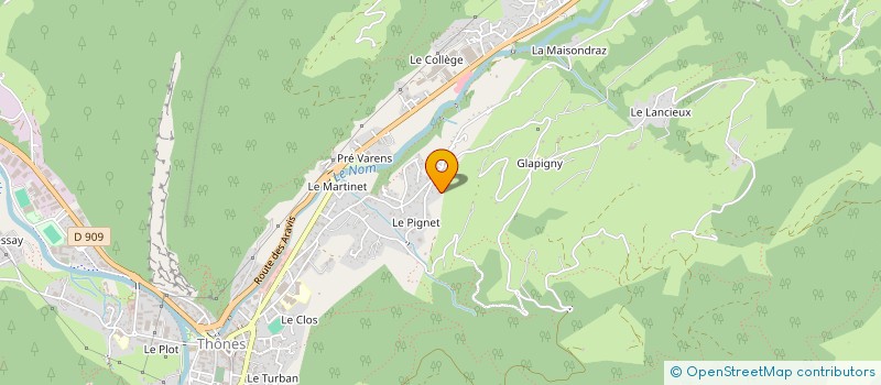 localisation de l'entreprise VD PROJETS à THONES