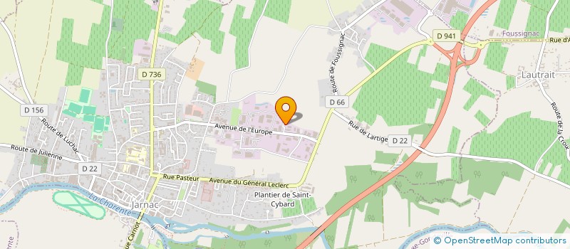 localisation de l'entreprise VD TOLE ET NEGOCE  JARNAC
