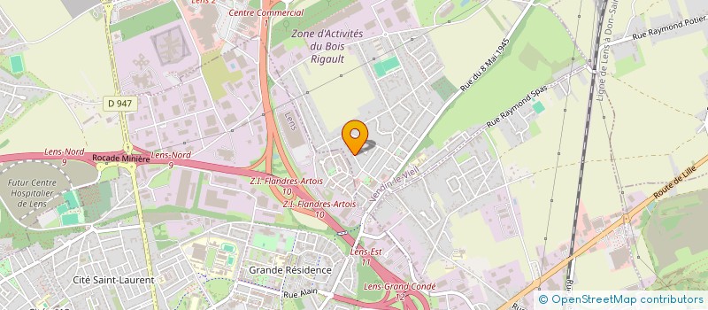 localisation de l'entreprise VDA à VENDIN LE VIEIL