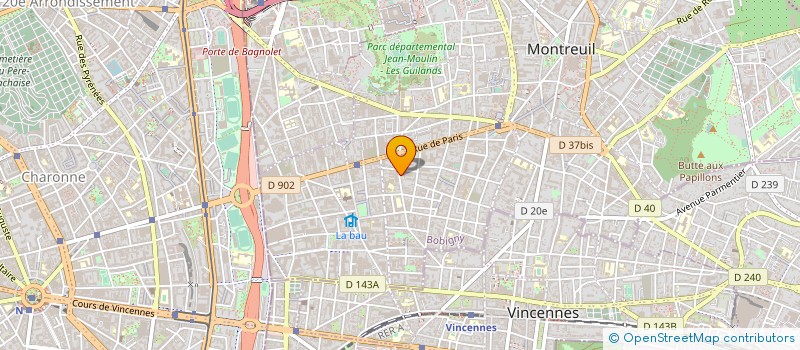 localisation de l'entreprise VDA  MONTREUIL