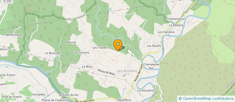 localisation de l'entreprise VDA PISCINES  CHAMBONAS