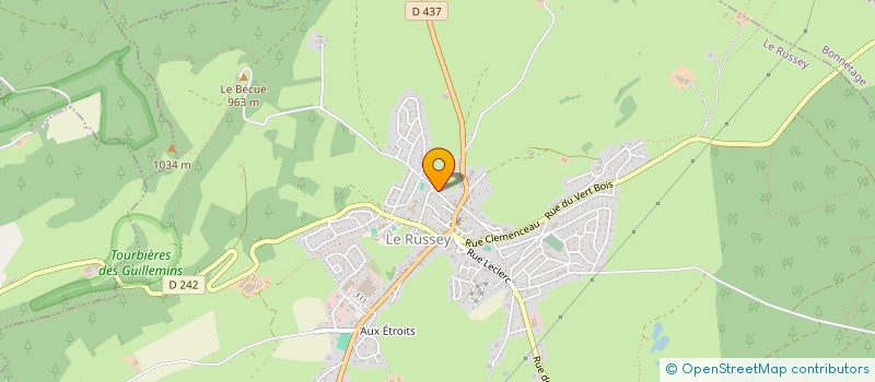 localisation de l'entreprise VDB  LE RUSSEY