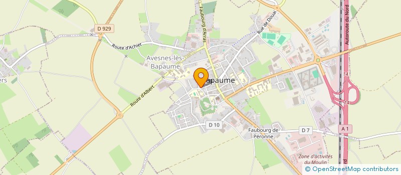 localisation de l'entreprise VDB  BAPAUME