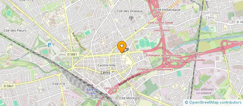 localisation de l'entreprise VDB INVEST  LENS