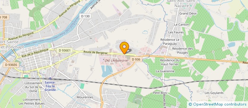 localisation de l'entreprise VDB-PSA  PINEUILH