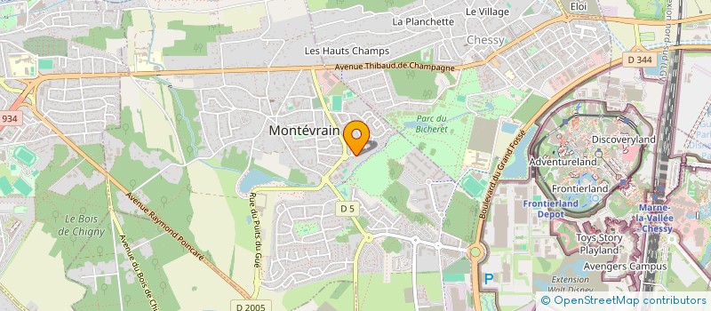localisation de l'entreprise VDBF-TP à MONTEVRAIN