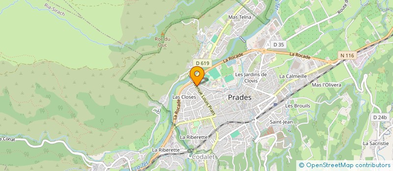 localisation de l'entreprise VDF  PRADES