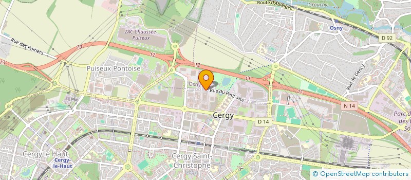 localisation de l'entreprise VDF TRAITEMENT DE L'EAU  CERGY