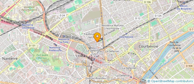 localisation de l'entreprise VDG 95 à COURBEVOIE