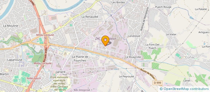 localisation de l'entreprise VDH GRAFIC  ALBI