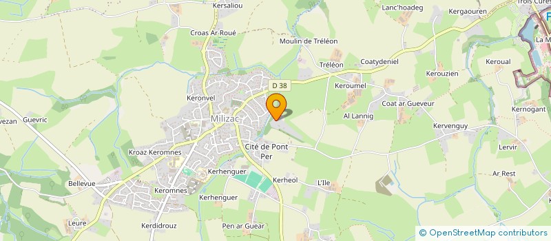 localisation de l'entreprise VDI  MILIZAC-GUIPRONVEL