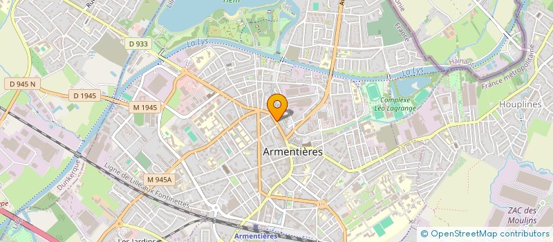 localisation de l'entreprise VDL DIAGNOSTICS IMMOBILIER à ARMENTIERES