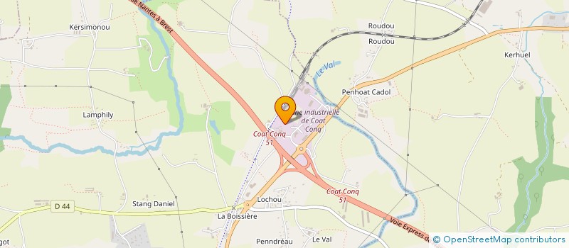 localisation de l'entreprise VDL FINANCE à CONCARNEAU