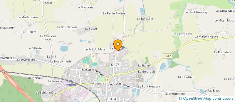 localisation de l'entreprise VDLE MENUISERIE AGENCEMENT  RETIERS