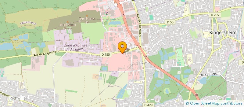 localisation de l'entreprise VDM  KINGERSHEIM