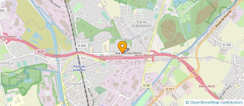 localisation de l'entreprise VDO COM à DOUAI