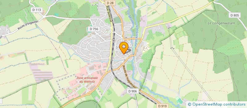 localisation de l'entreprise VDS VETEMENTS SCHLOTTERBECK à INGWILLER