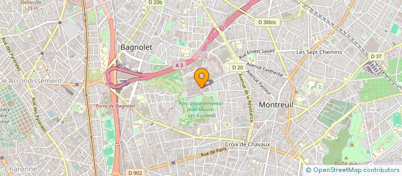localisation de l'entreprise VDT à BAGNOLET