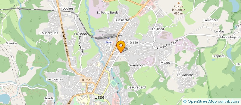 localisation de l'entreprise VEAU BRETELLE à USSEL