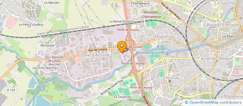 localisation de l'entreprise VEAU D'ARMOR à RENNES