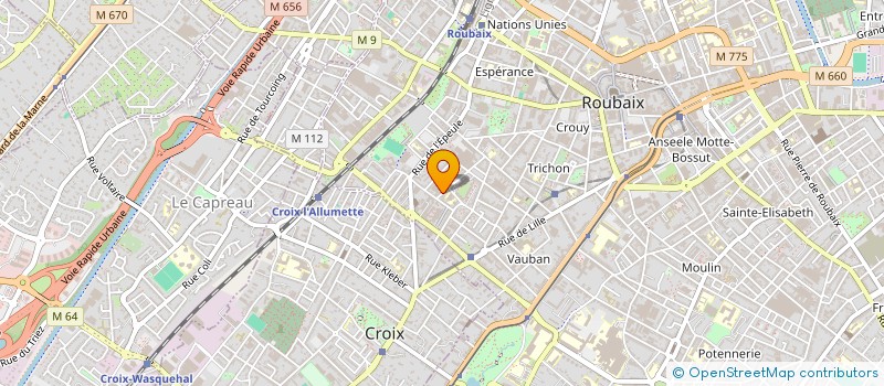 localisation de l'entreprise VEBO à ROUBAIX