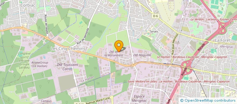localisation de l'entreprise VECSY à EYSINES